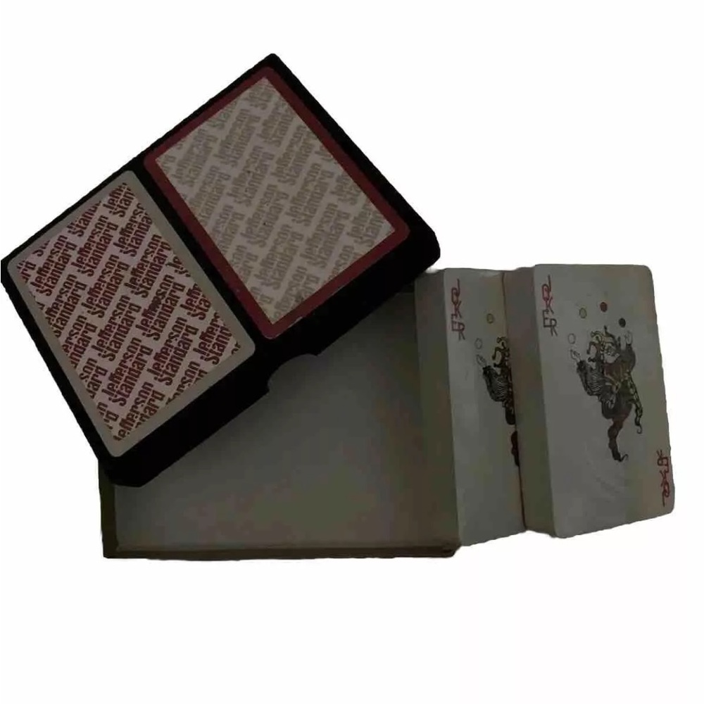 Vintage Sealed Jefferson Standard Insurance Company 2 Pack Playing Cards